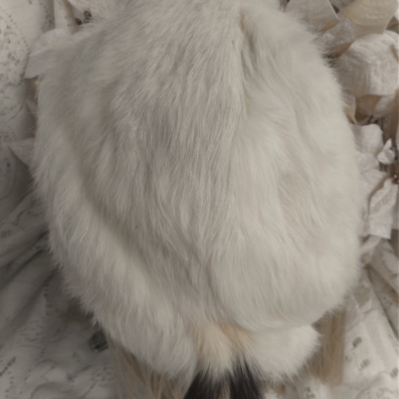 1950's White Rabbit Fur Fascinator Hat - Picture 7 of 8